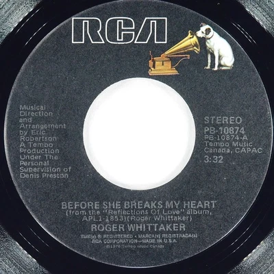 ROGER WHITTAKER Here We Stand RCA VICTOR PB-10874 EX 45rpm 7" 1976 Vocal Foto 1 de 4