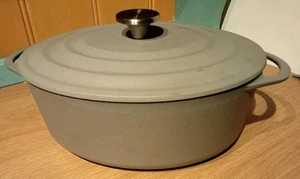 VILLEROY & BOCH Group VIVO CAST IRON ENAMELLED 29cm 4.8L GREY OVAL CASSEROLE - Picture 1 of 7