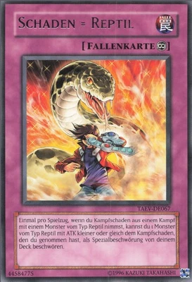 YuGiOh Schaden = Reptil TAEV-DE067 Rare Neu unl. - Bild 1 von 2