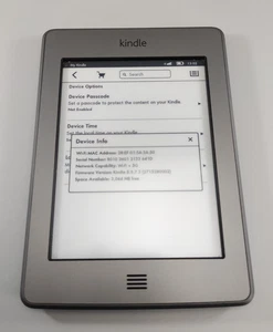 Amazon Kindle Touch  D01200 4Gb 4th Generation eRaeder Wi-fi,  Grey, Lot  F10 - Picture 1 of 8