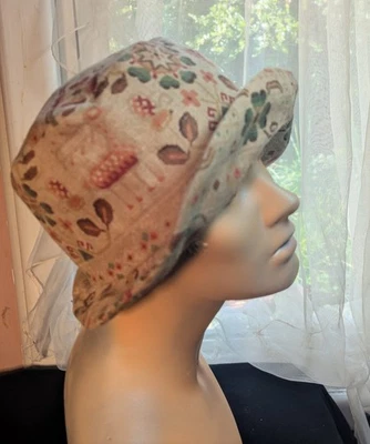 SOMBRERO ESTILO CUBO FRESCO DE LINO ESTAMPADO VINTAGE HECHO EN SOMBRERERO Foto 1 de 4