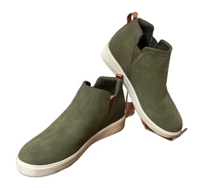 Women's Ryka Vera 2 Wedge Sneaker Ankle Booties Olive Size 9.5 No Box - Picture 1 of 11