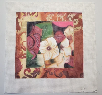 Lani Rich Warm and Wonderful Hydrangea Needlepoint Canvas Mesh - Image 1 of 4