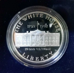 1992 White House 200TH Anniversary Coin Certificate Of Authenticity Proof Silver - Picture 1 of 5