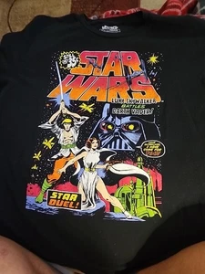 Star Wars Men's Mad Engine Star Duel Short Sleeve Graphic Tee BE5 Black Large - Picture 1 of 5