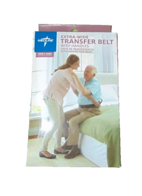 Cinturón de transferencia extra ancho con asas y hebilla de liberación rápida: 4" de ancho x 52" de largo Foto 1 de 2