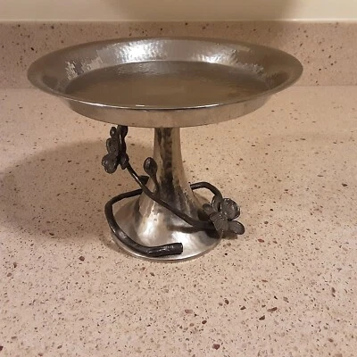 Plato de caramelo pedestal orquídea negro Michael Aram acero inoxidable 5,25" Foto 1 de 4