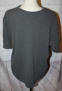 Croft & Barrow Mens Gray Easy Care Crew Ribbed Short Sleeve T-Shirt Size L - Picture 1 of 2
