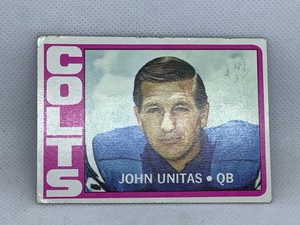TOPPS 1972 JOHN UNITAS TRADING CARD #165