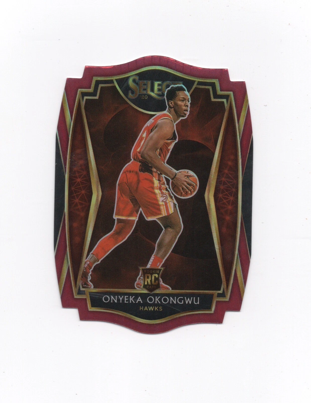 Onyeka Okongwu 2020-21 Panini Select Die Cut Maroon Prizm Rookie RC /175 #186