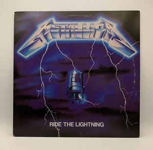 METALLICA - Ride The Lightning LP, Elektra white promo, gold stamp - Picture 1 of 6