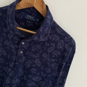Polo Ralph Lauren Floral Talla L Grande Para Hombre Azul Marino Floral Calce Clásico - Imagen 1 de 8