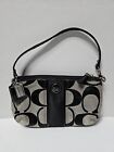 Coach Signature Stripped Demi Purse D1175-F17439 Good Pre Owned Condition 