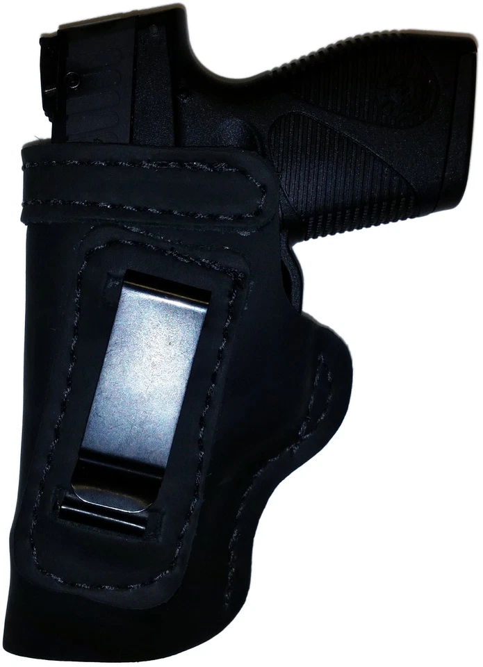 LT BLACK CUSTOM OWB Leather Holster YOUR CHOICE:rh,lh-laser-slide-cant-belt-mag+ - Image 1 of 4