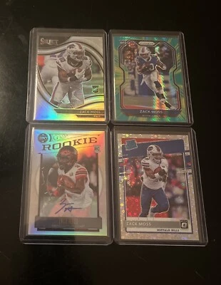 2020  Zack Moss Rookie 4 Cards Auto, Prizm /175, Optic /125,  Silver SSP LOT 🔥 - Image 1 of 4