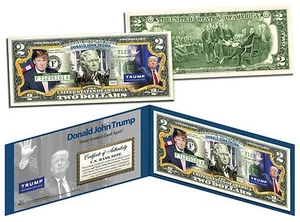DONALD TRUMP FOR PRESIDENT "MAKE AMERICA GREAT AGAIN" COLORIZED U.S. $2 BILL! - Picture 1 of 1