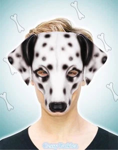 SN-D9-1 Unisex Latex 101 Dalmatians Dog Animal Halloween Book Week Costume Mask - Picture 1 of 8