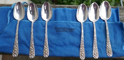 Juego de 6 cucharaditas vintage Stieff de plata de ley de 1924 5' en punto Foto 1 de 4