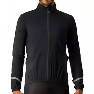 Castelli Emergency 2 Rain Waterproof Mens Cycling Jacket Black Commuting Bike - Picture 1 of 2