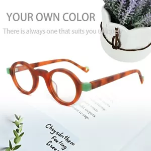 Gafas de lectura redondas de acetato borde completo mujeres hombres lectores marcos de gafas retro - Imagen 1 de 17