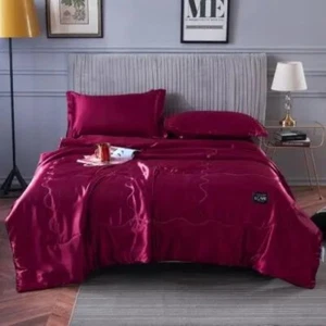 New High-quality Silk Summer Quilt Soft Air Conditioner Solid Color Thin Quilt - Picture 1 of 20