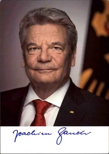 Autogrammkarte color Fotokarte signiert Joachim Gauck dt. ex-Bundespräsident - Picture 1 of 1
