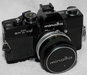 Rare Minolta SRT 100 black body and/or MC ROKKOR-PF 55mm f1.9. Tested & working. - Picture 1 of 19