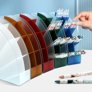 Slant Insertion Pen Holder Office Desktop Creative Large Capacity Pen Holder - Picture 1 of 16