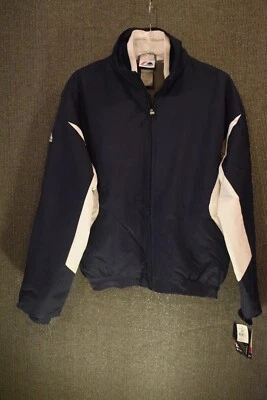 Majestic Therma Base Premier Pro-Style Full-Zip Dugout Coat-Navy w/White-XS-NWT - Image 1 of 4