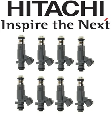 日立原始设备制造商 8 件套燃油喷射器(黑色)FIJ0020 适用于英菲尼迪 Q45 4.5L V8 2002 — 第 1/3 张图片