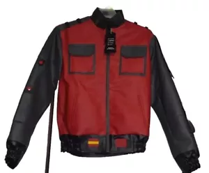 Marty Mcfly 2 Leather Jacket Back to the Future Michael J Fox Faux Synthetic NWT - Picture 1 of 5