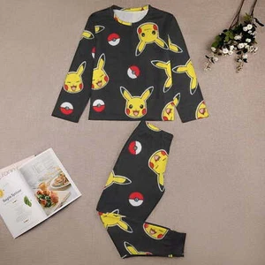 Pikachu Pokemon Pajama Set Unisex Adult Sizes S-5XL Cute Sleepwear Outfit - Bild 1 von 5
