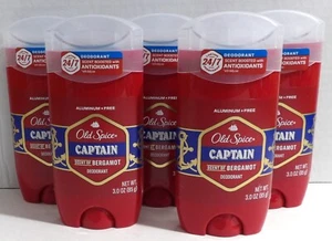 5 x 3 oz Old Spice Captain Deodorant Sticks Aluminum Free - Picture 1 of 1