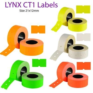 CT1 Preisschild Lynx CT1 21x12 mm Preispistoletiketten - 5 Farben & orange Preispistole - Bild 1 von 6