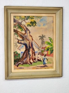 Harold Etter Tropical Painting Nassau Bahamas Scene Beautiful Impressionist Art - Picture 1 of 13