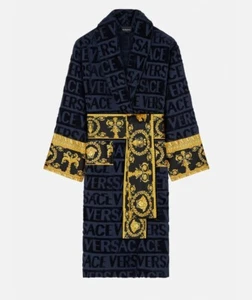 VERSACE Baroque Bathrobe with Logo Line Size L - Picture 1 of 2