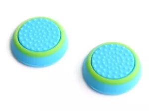 1 Paar PS4 Thumb Stick Gummi Kappen Controller Grips Caps Überzieher - BLAU-grün - Bild 1 von 1