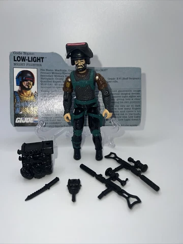 1991 GI JOE LOW-LIGHT v3 100% COMPLETE WITH FILE CARD Cover