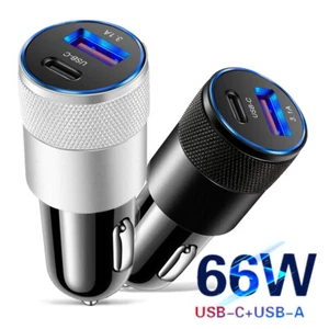 2 Port PD USB-C Fast Charging Car Charger Adapter For iPhone 14 13 12 11 Samsung - Picture 1 of 24