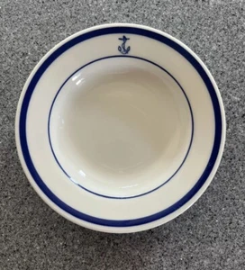 Vintage Homer Laughlin White Porcelain  Blue Anchor White 7" Plate - Picture 1 of 2