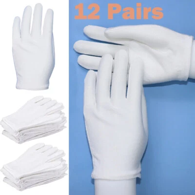 Dozen 12 Pairs White Kids Gloves Fits Ages 5-9 Wholesale Lot! - Image 1 of 4