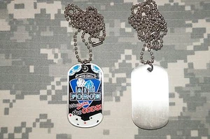  Portachiavi US Air Force We Make The Odds Dog Tag con catena collana argento - Foto 1 di 1