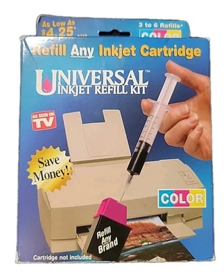 4-Color Universal Ink Refill Kit for Any Inkjet Printer Cartridge NEW - Image 1 of 4