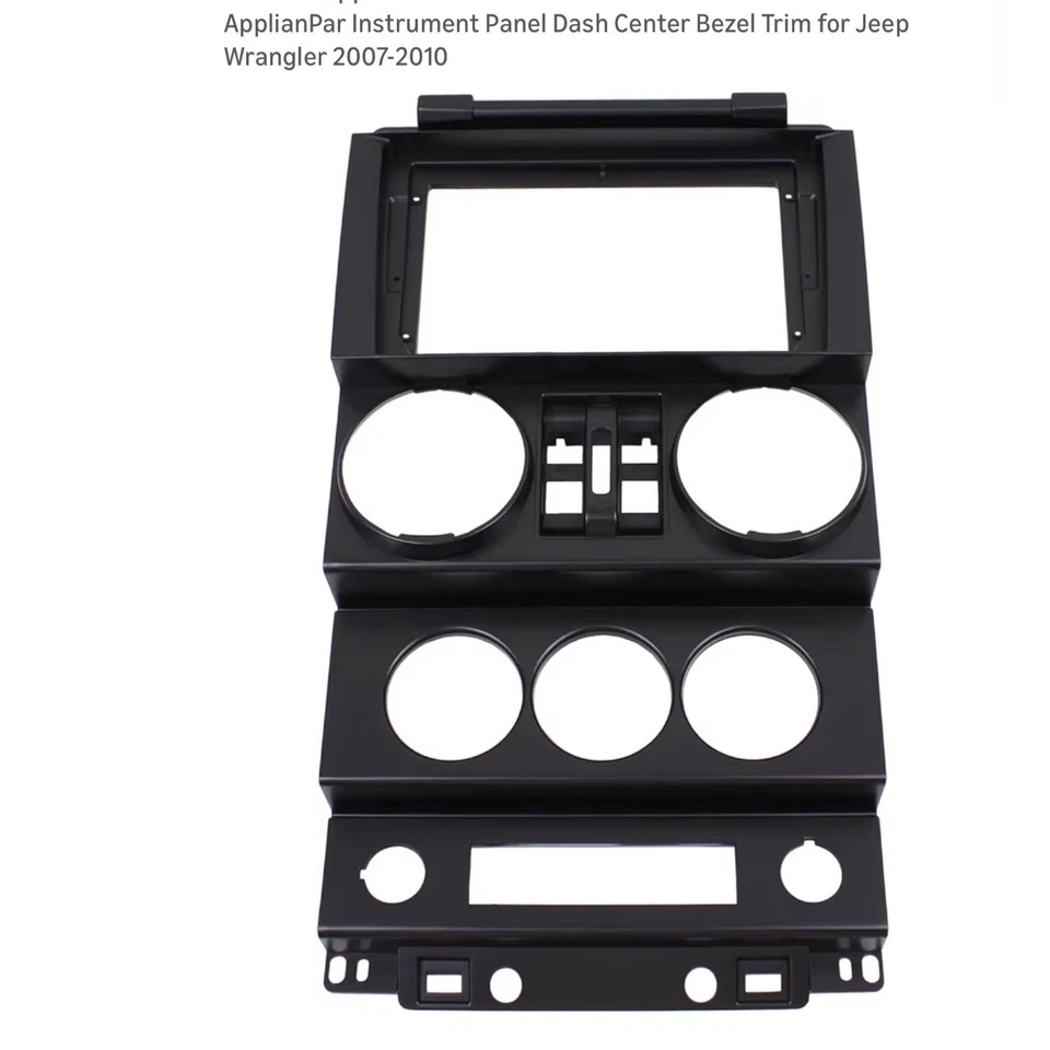 Jeep Wrangler 2007 2008 2009 2010 Dash Center Bezel Trim Panel Radio Kit - Image 1 of 1