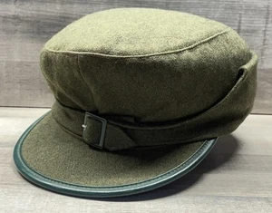 Vintage German WWII M43 Field Cap Green Wool - Picture 1 of 8