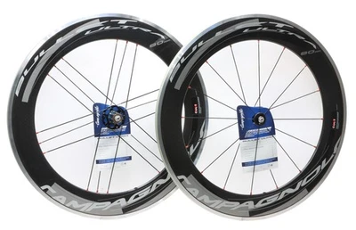 Campagnolo Bullet Ultra 80 Clincher Wheelset Carbon/Alloy Campy Freehub RIM NEW - Image 1 of 4