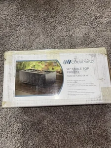Four Seasons Courtyard 10,000 BTU Gas Tabletop 14 Inch Stainless Steel Fire Pit - Picture 1 of 4