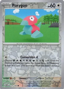 Holograma inverso común Porygon SV: escarlata y violeta 151 137/165 casi nuevo - Imagen 1 de 2