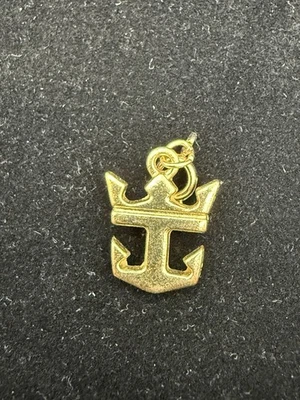 Dije colgante ancla bonito chapado en oro tiene cierre en C añadir a collar o pulsera 3d Foto 1 de 4