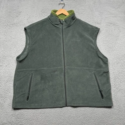 Columbia Chaleco Para Hombres 3XL 3X Verde Polar Chaqueta Cremallera Completa Cuello Simulado Exterior Foto 1 de 4